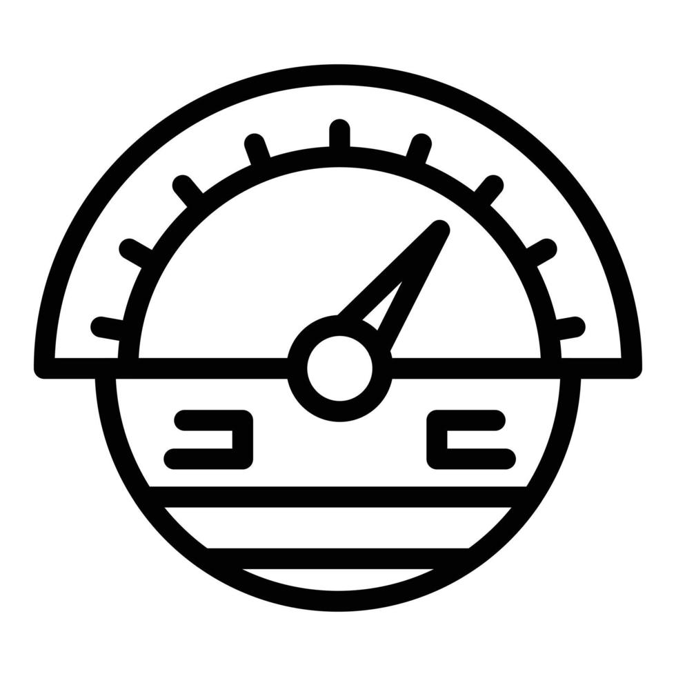 ícone do painel do carro de velocidade, estilo de estrutura de tópicos vetor