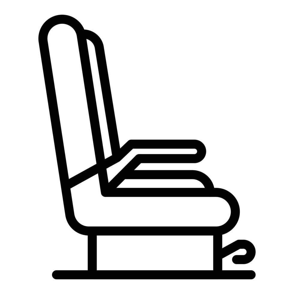 ícone de assentos de voo, estilo de estrutura de tópicos vetor