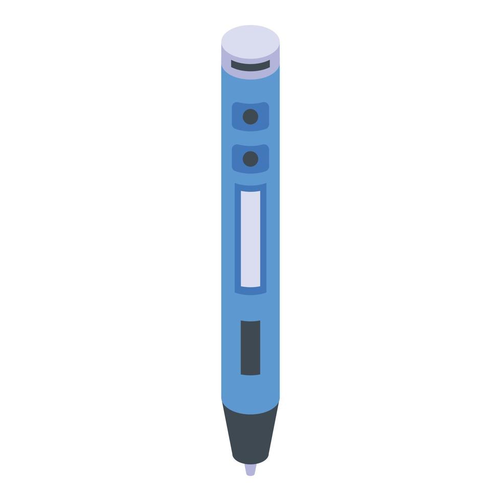 ícone do dispositivo de caneta 3D, estilo isométrico vetor