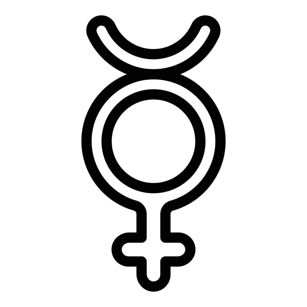 ícone hetero de identidade de gênero, estilo de estrutura de tópicos vetor