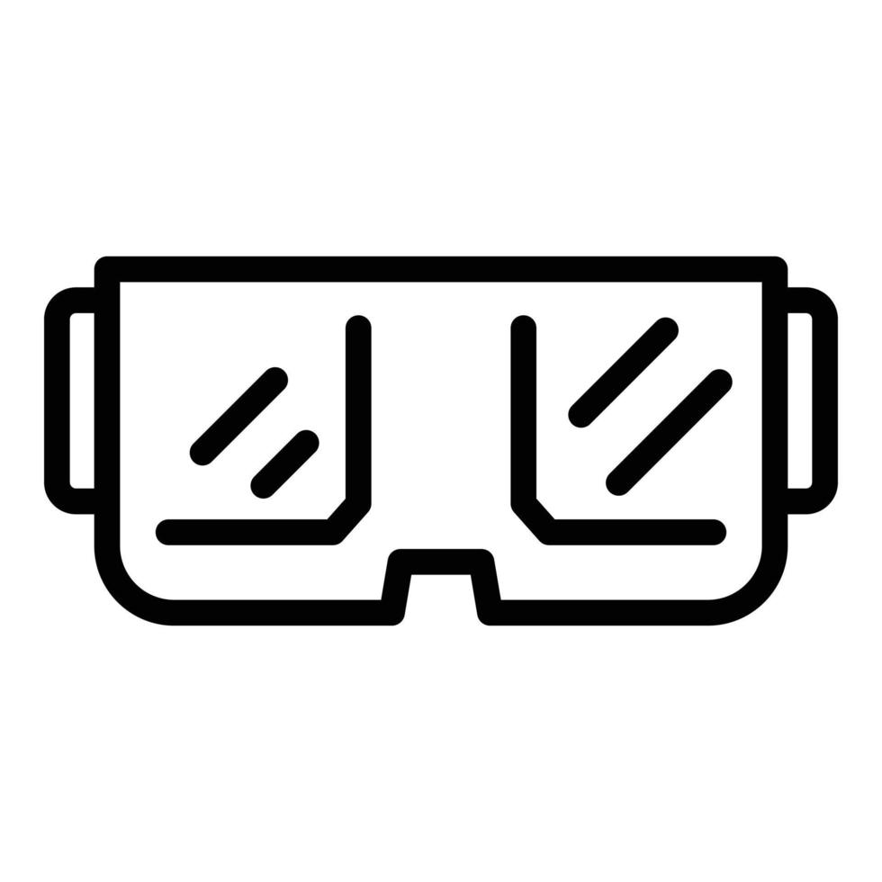 ícone de óculos inteligentes, estilo de estrutura de tópicos vetor