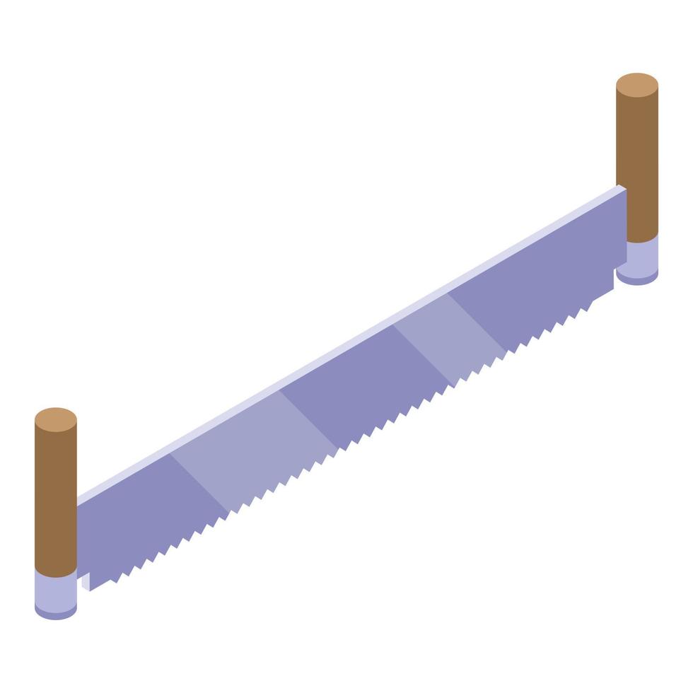 ícone de serra de mão dupla, estilo isométrico vetor