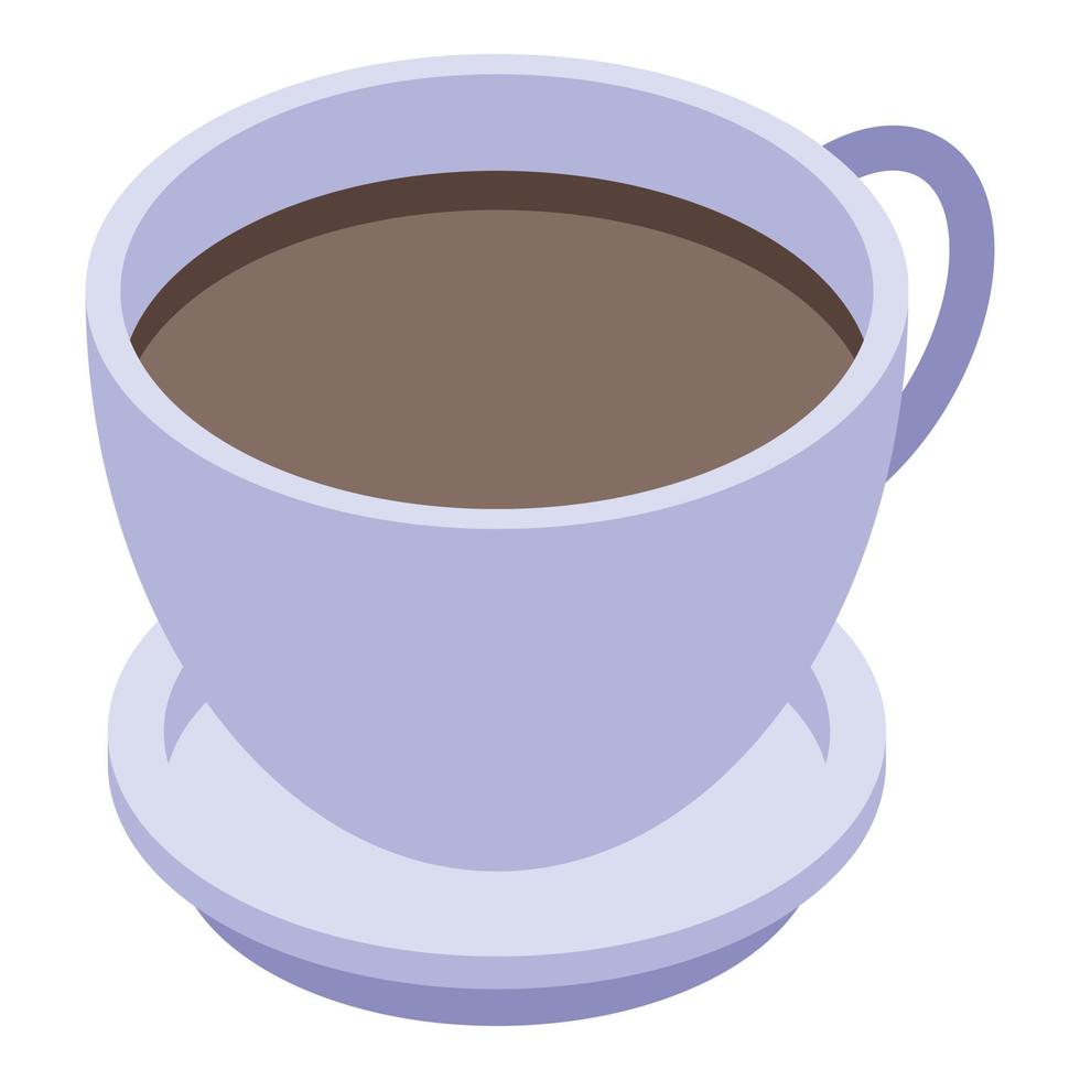 ícone de xícara de café do gerente de escritório, estilo isométrico vetor