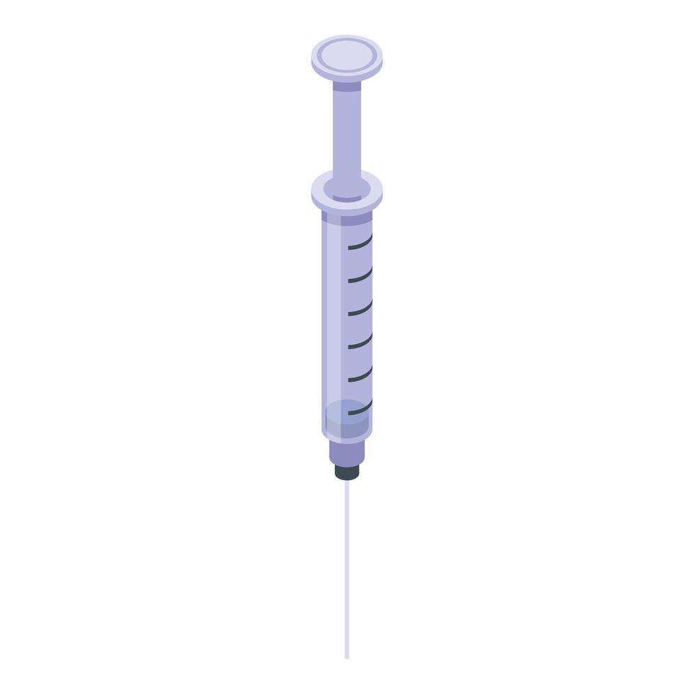 ícone de seringa médica, estilo isométrico vetor