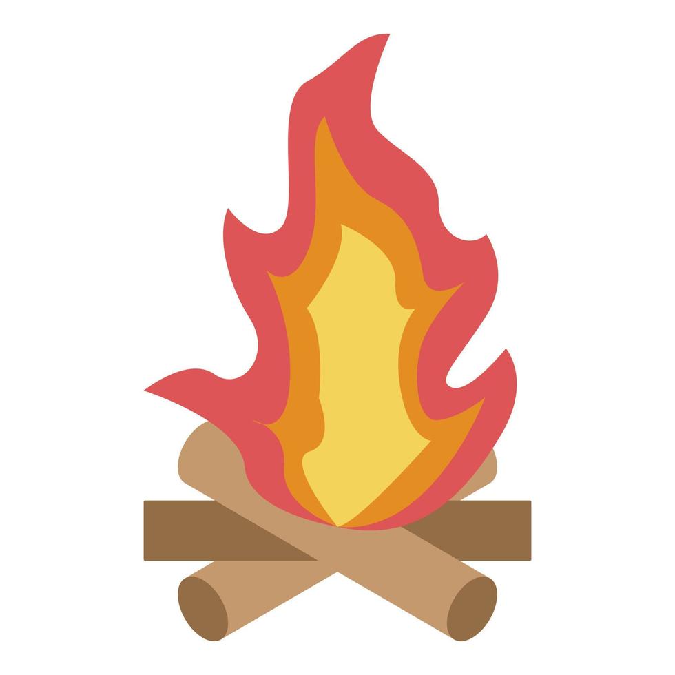 ícone de fogueira, estilo isométrico vetor