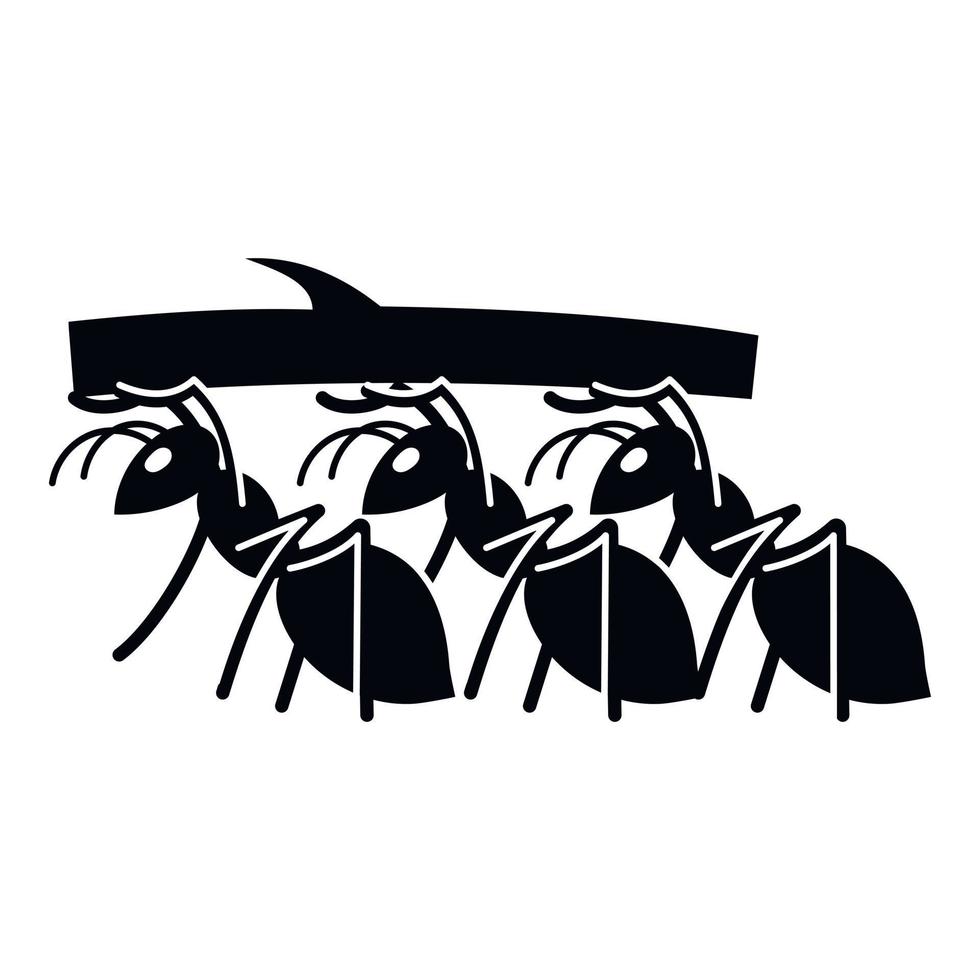 ícone de coesão de formiga, estilo simples vetor