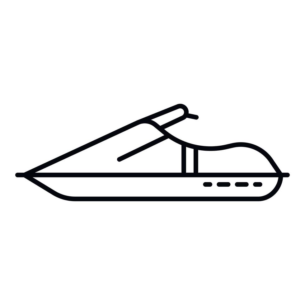 ícone de jet ski de praia, estilo de estrutura de tópicos vetor