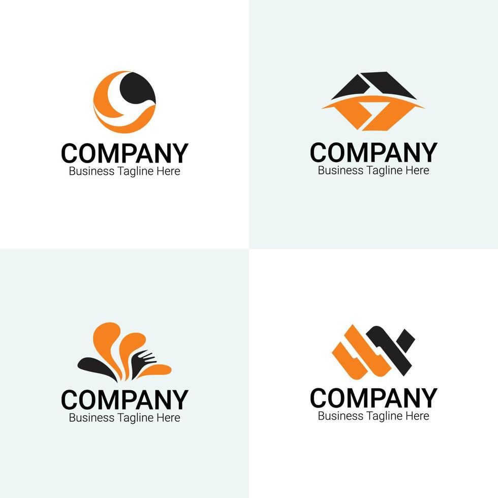 conjunto de logotipo - conceito de logotipo comercial vetor