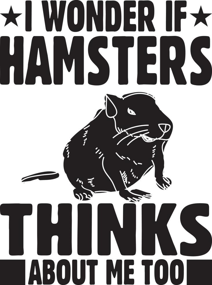 pacote de design de camiseta de hamster, design de camiseta de tipografia vetor