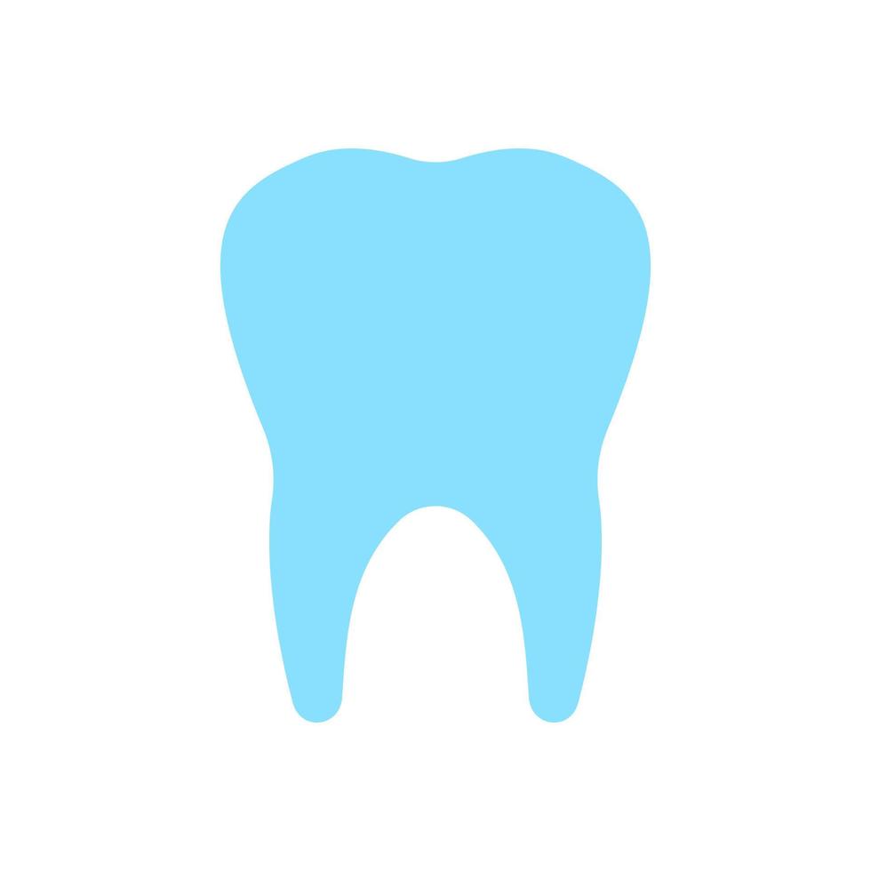 ícone de dente azul. osso oral formação dentária na boca para uma experiência saudável e alimentação com procedimentos odontológicos e cuidados com o vetor