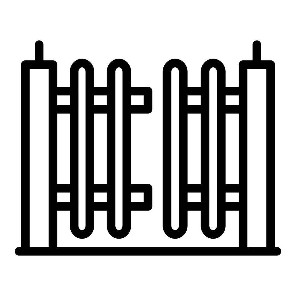 ícone do portão de controle de internet, estilo de estrutura de tópicos vetor