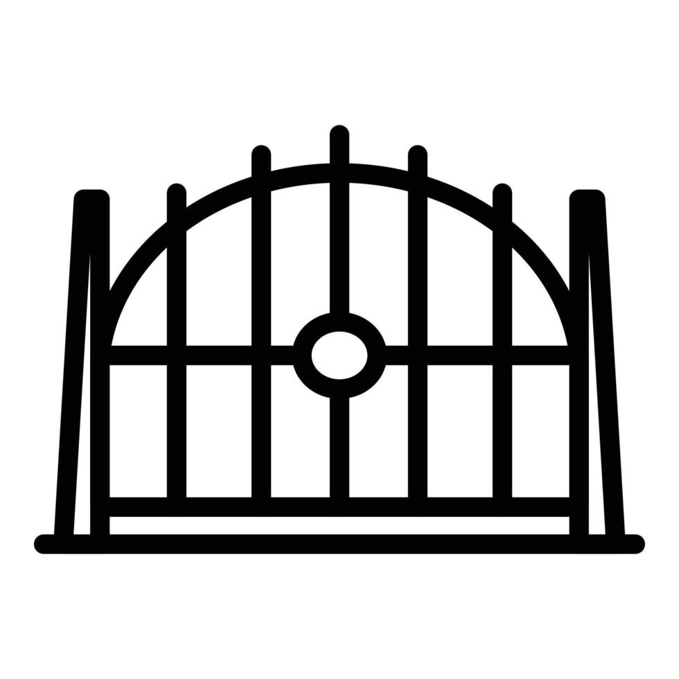 ícone de portão automático moderno, estilo de estrutura de tópicos vetor