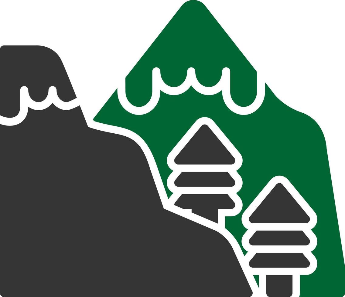 design de ícone criativo de montanha vetor