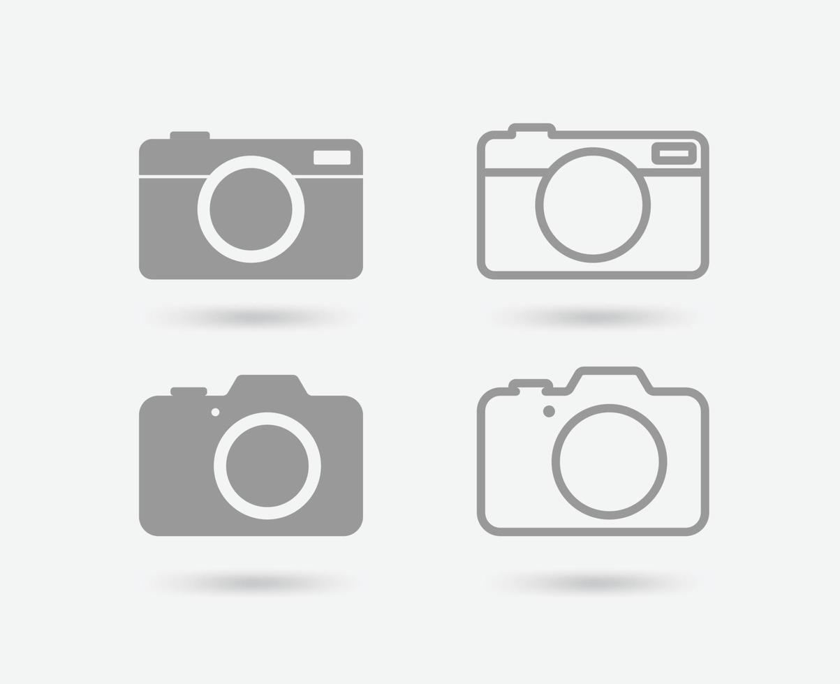 sinal e símbolo da câmera. ícone da foto ou ícone da imagem. vetor. vetor