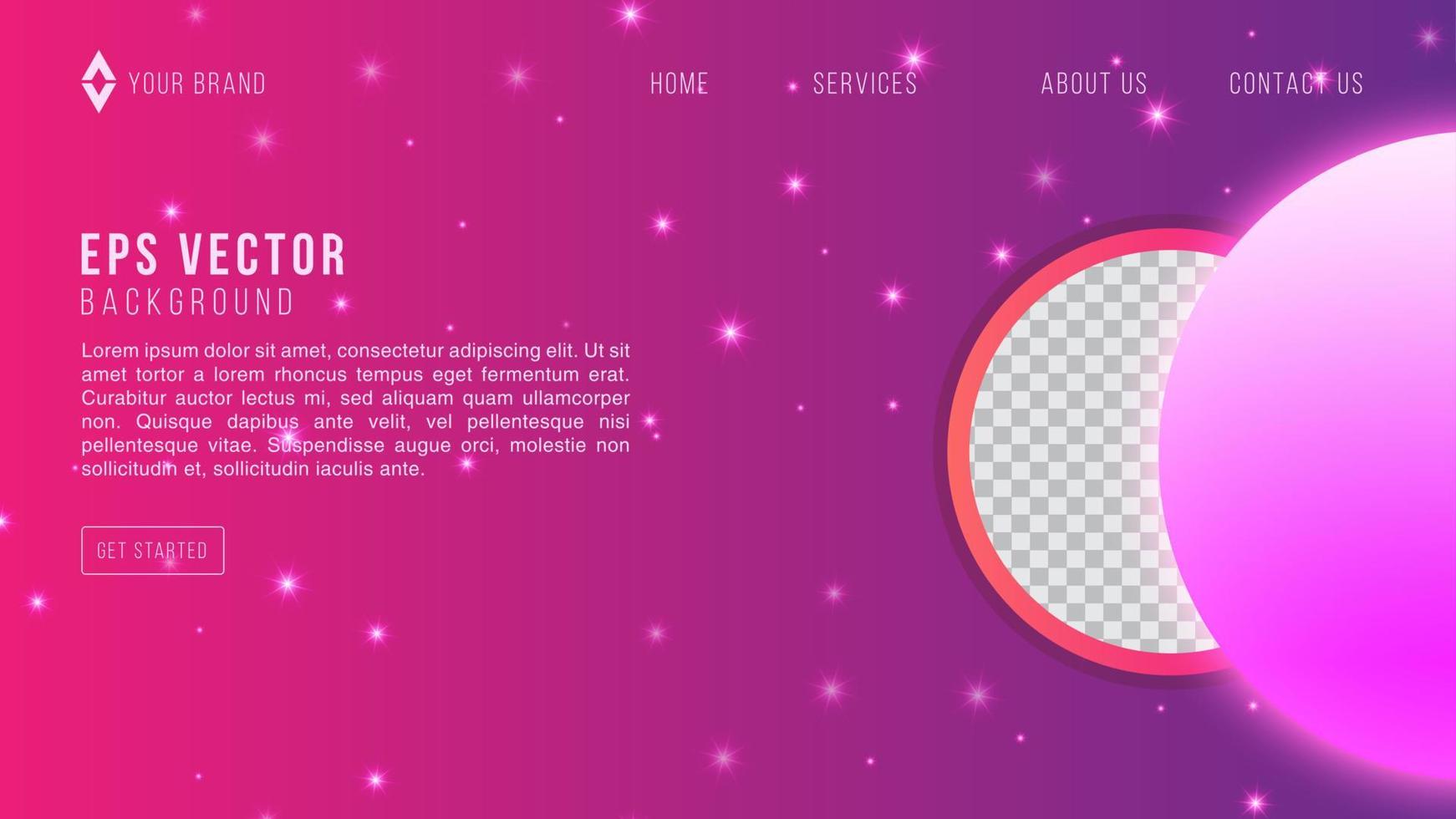 modelo de design da web de espaço gradiente rosa roxo fundo abstrato eps 10 vetor para layout do site, página de destino, página inicial, página da web de volta ao solo