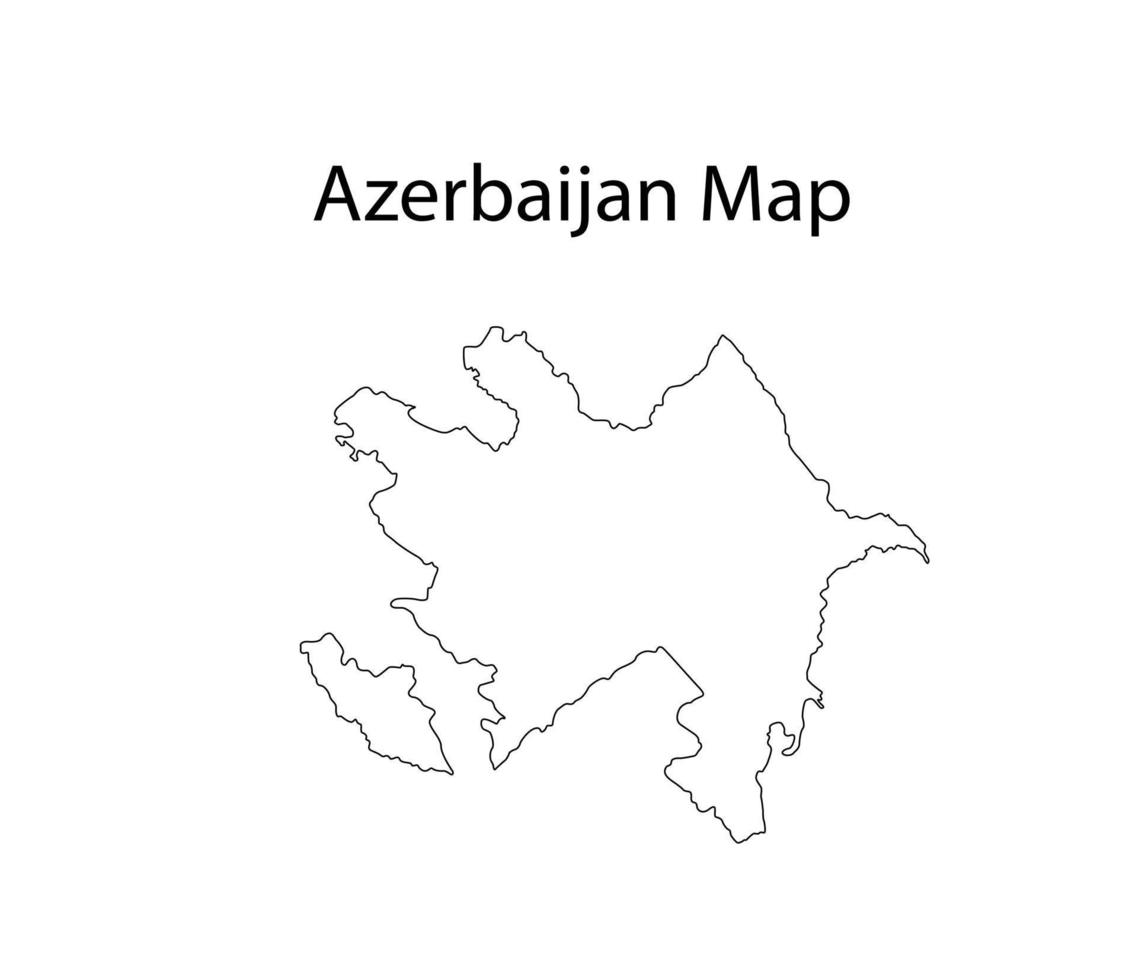 ilustração vetorial de arte de linha de mapa do azerbaijão vetor