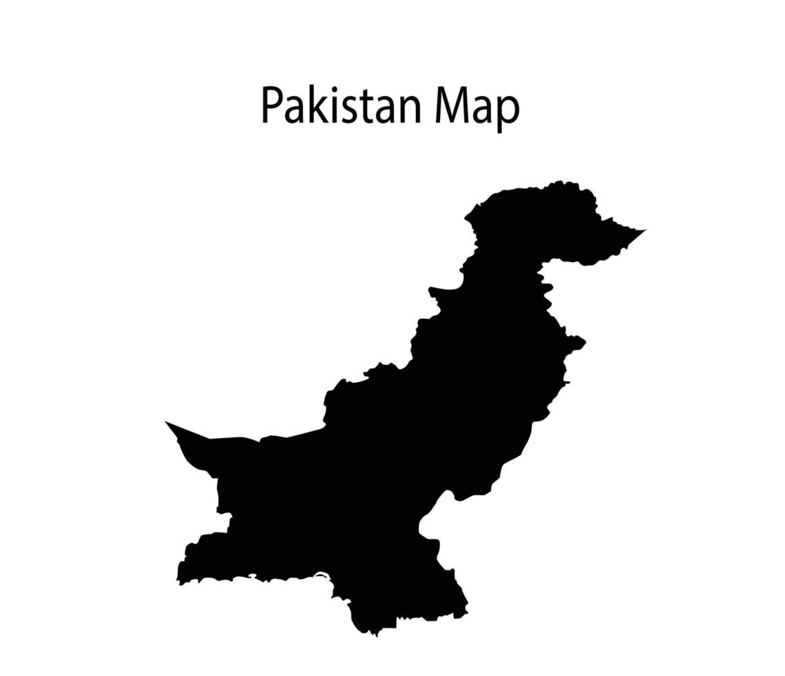 ilustração vetorial de silhueta de mapa do paquistão vetor