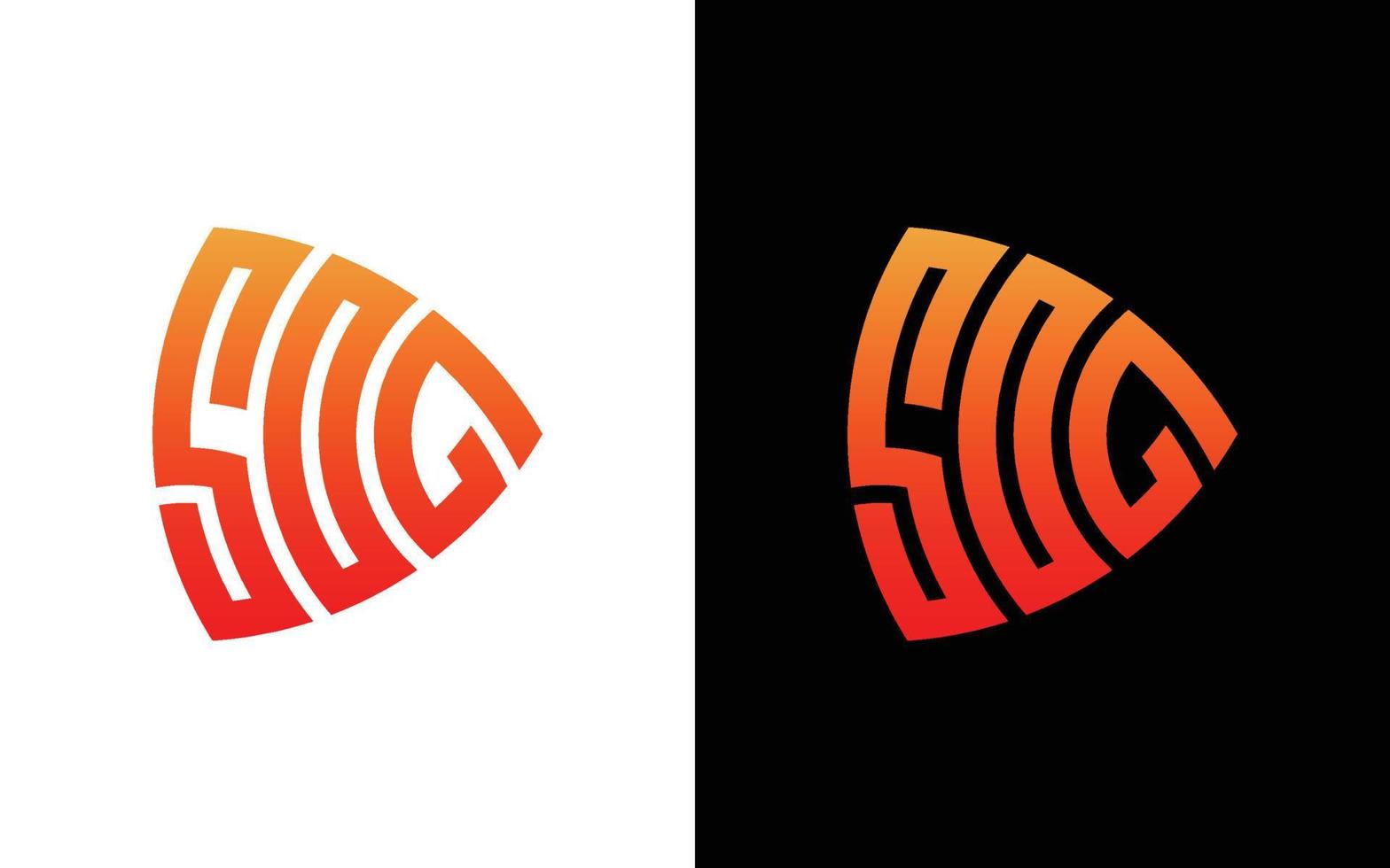 logotipo do monograma com vetor profissional de design de método de grade