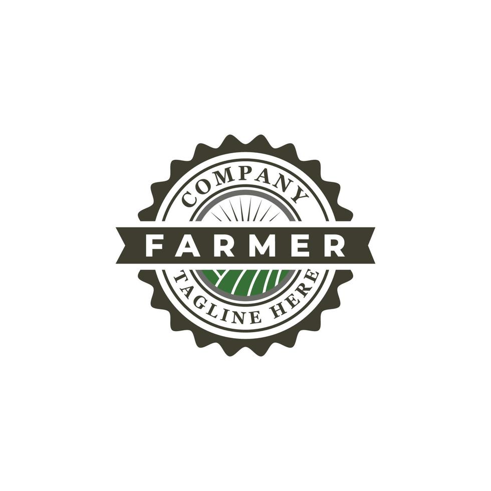 emblemas logotipo do fazendeiro vetor