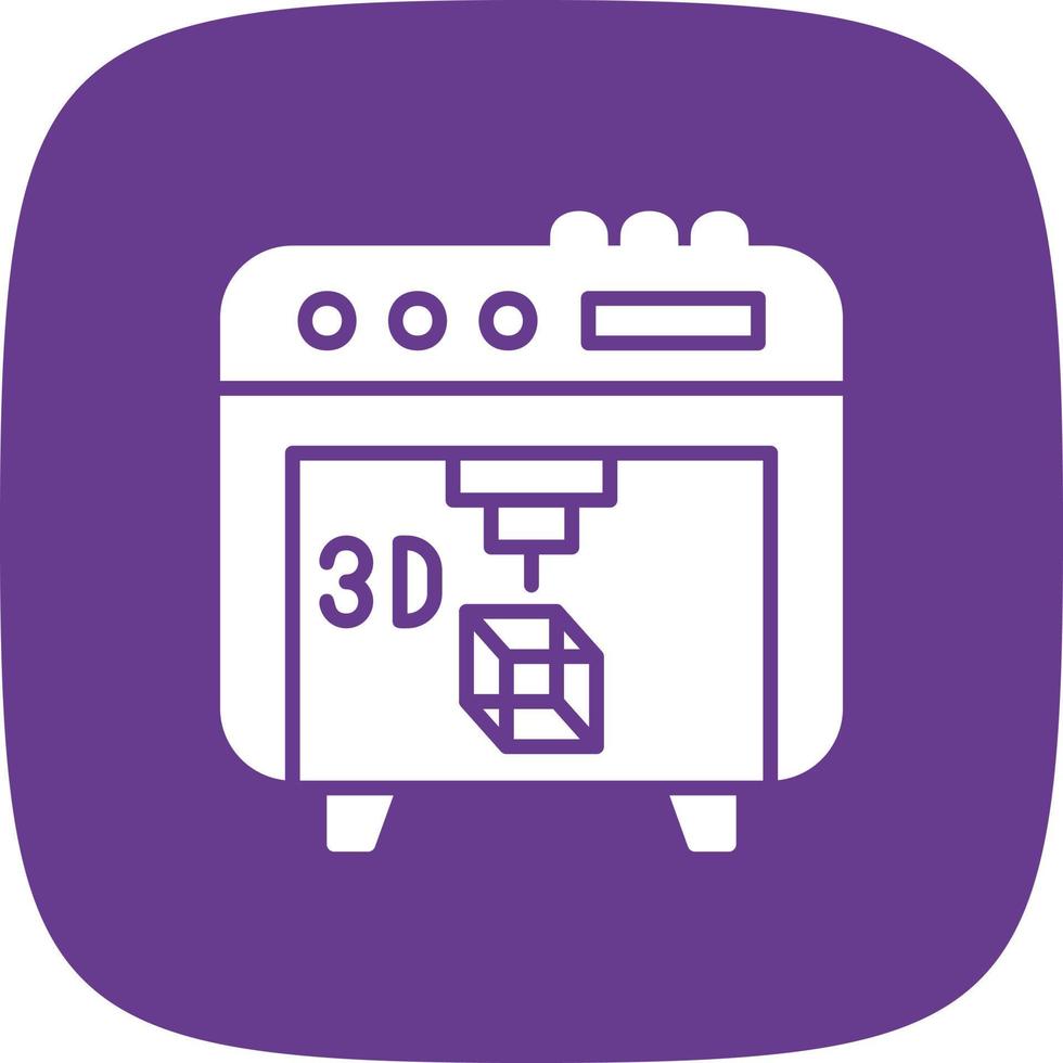 design de ícone criativo de impressora 3D vetor