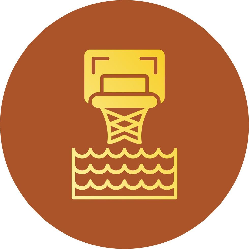 design de ícone criativo de basquete aquático vetor