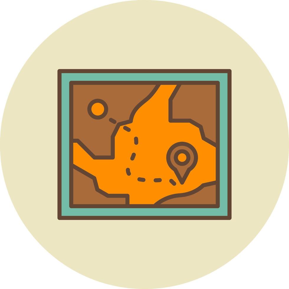 design de ícone criativo do mapa vetor