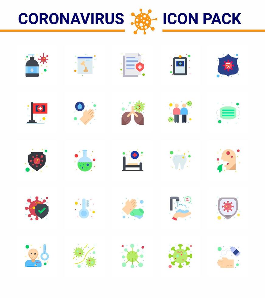 conjunto de ícones de prevenção de coronavírus 25 proteção azul informações sobre doença gráfico hospitalar registro clínico coronavírus viral doença 2019nov vetor elementos de design