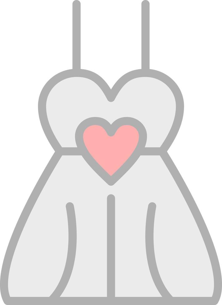 design de ícone de vetor de vestido feminino de casamento