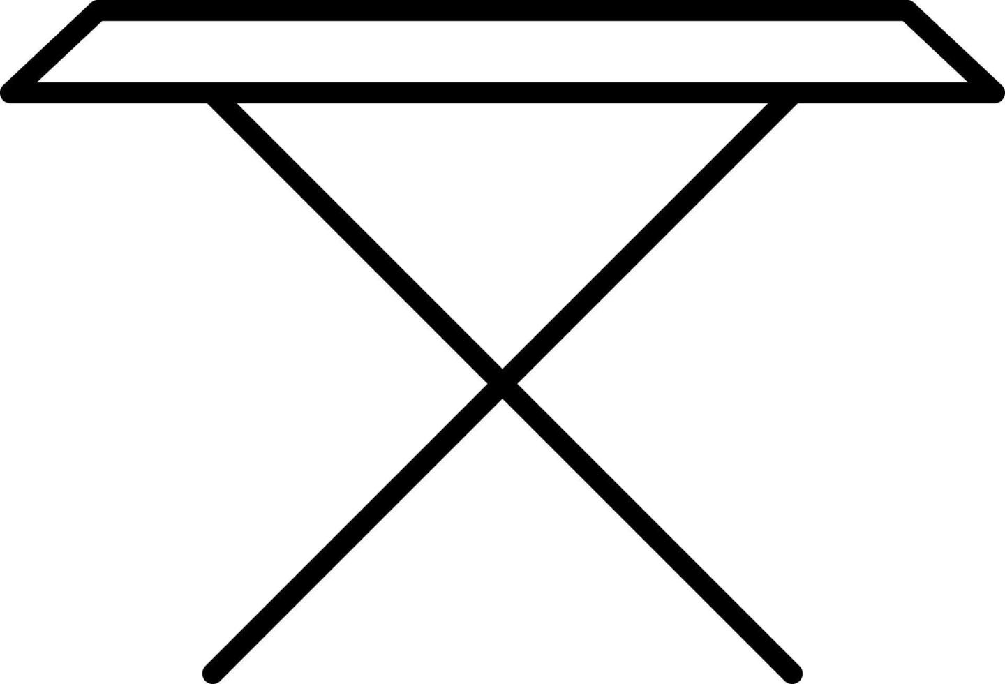 ícone de linha de mesa de chá vetor