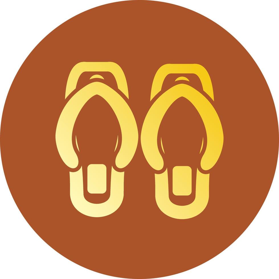 design de ícone criativo de chinelos vetor