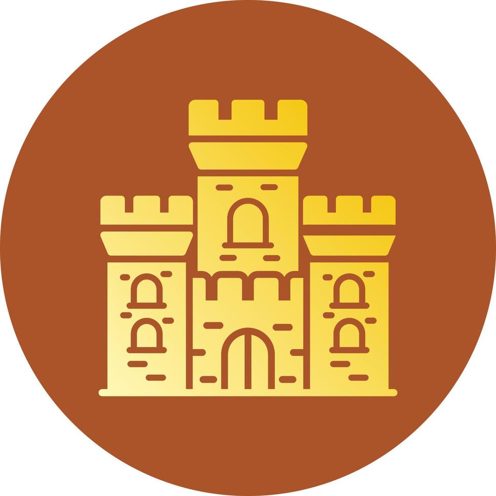 design de ícone criativo de castelo vetor