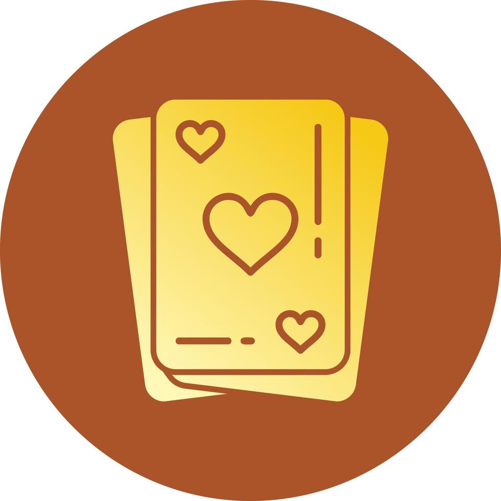 design de ícone criativo de cartas de jogar vetor