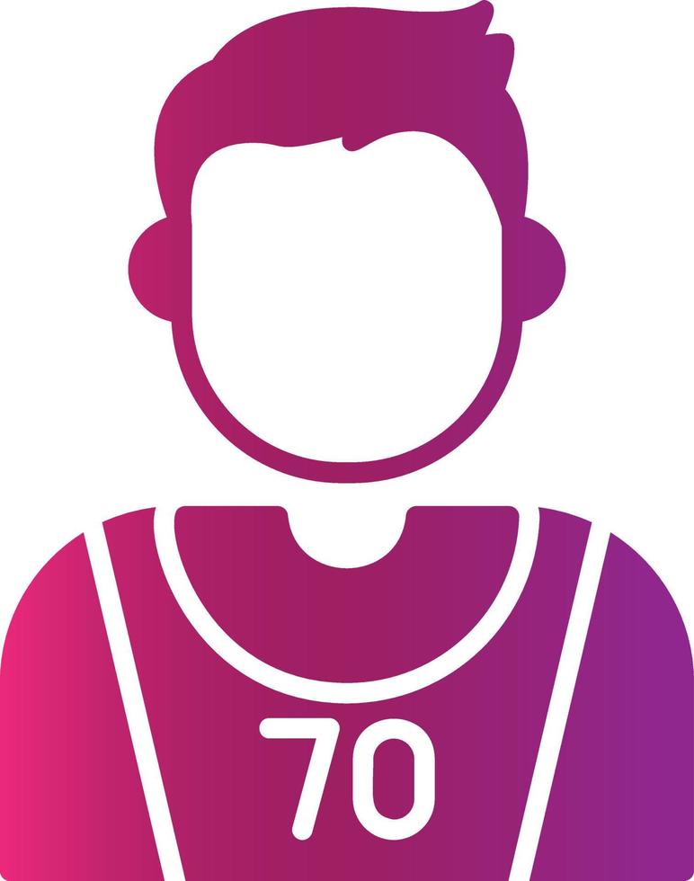 design de ícone criativo de jogador de basquete vetor