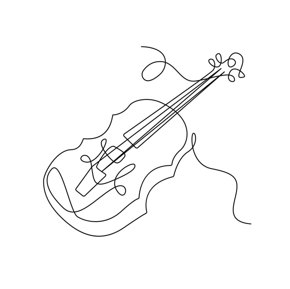 violino no estilo de uma linha vetor