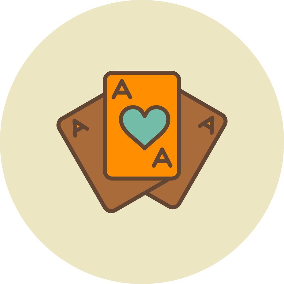 design de ícone criativo de cartas de jogar vetor