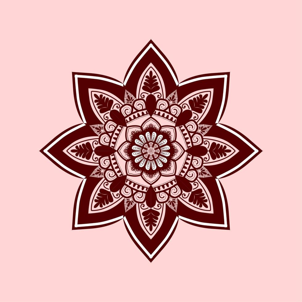 mandala ornamento de design de padrão floral islâmico vetor