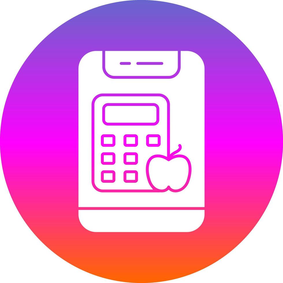 design de ícone de vetor de calculadora de calorias