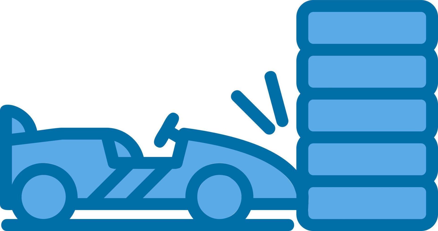 design de ícone de vetor de acidente de corrida