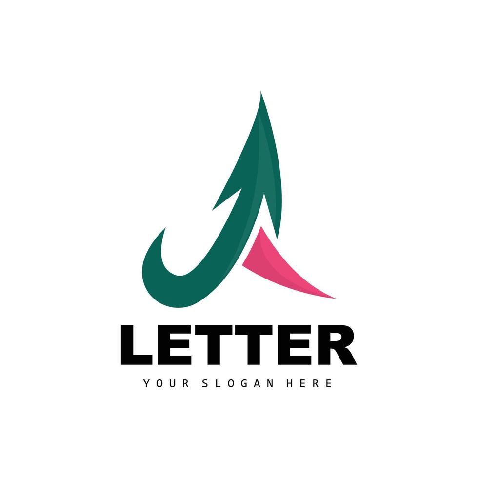 um logotipo de carta, vetor de logotipo de carta, design de marca de produto, iniciais da empresa, construção, educação