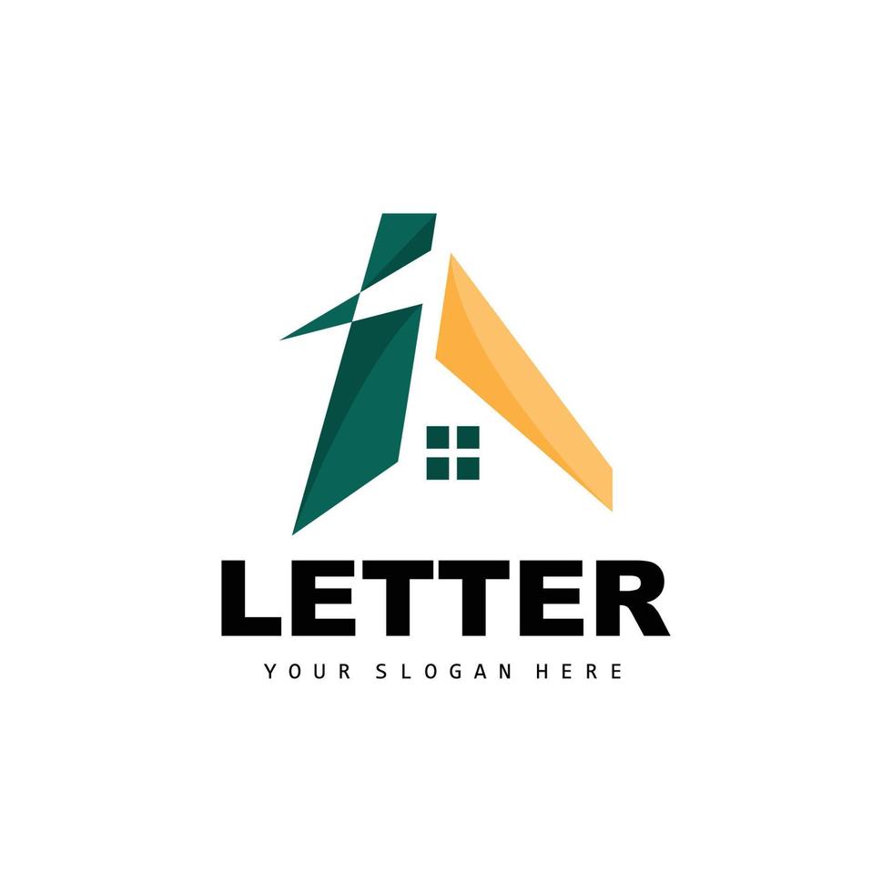 um logotipo de carta, vetor de logotipo de carta, design de marca de produto, iniciais da empresa, construção, educação