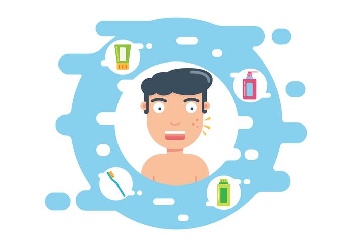 Ilustração da higiene da pele vetor