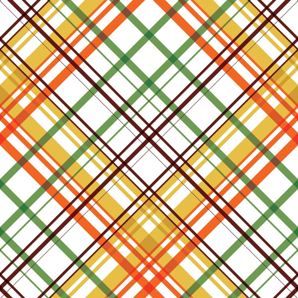 O tecido sem costura com padrões de xadrez é um tecido estampado que consiste em faixas cruzadas, horizontais e verticais em várias cores. os tartans são considerados um ícone cultural da Escócia. vetor