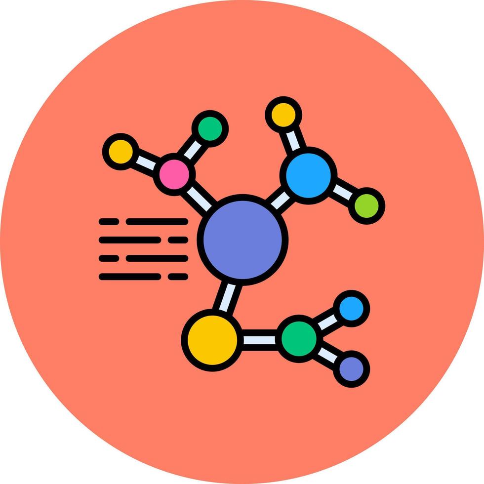 design de ícone criativo de estrutura molecular vetor
