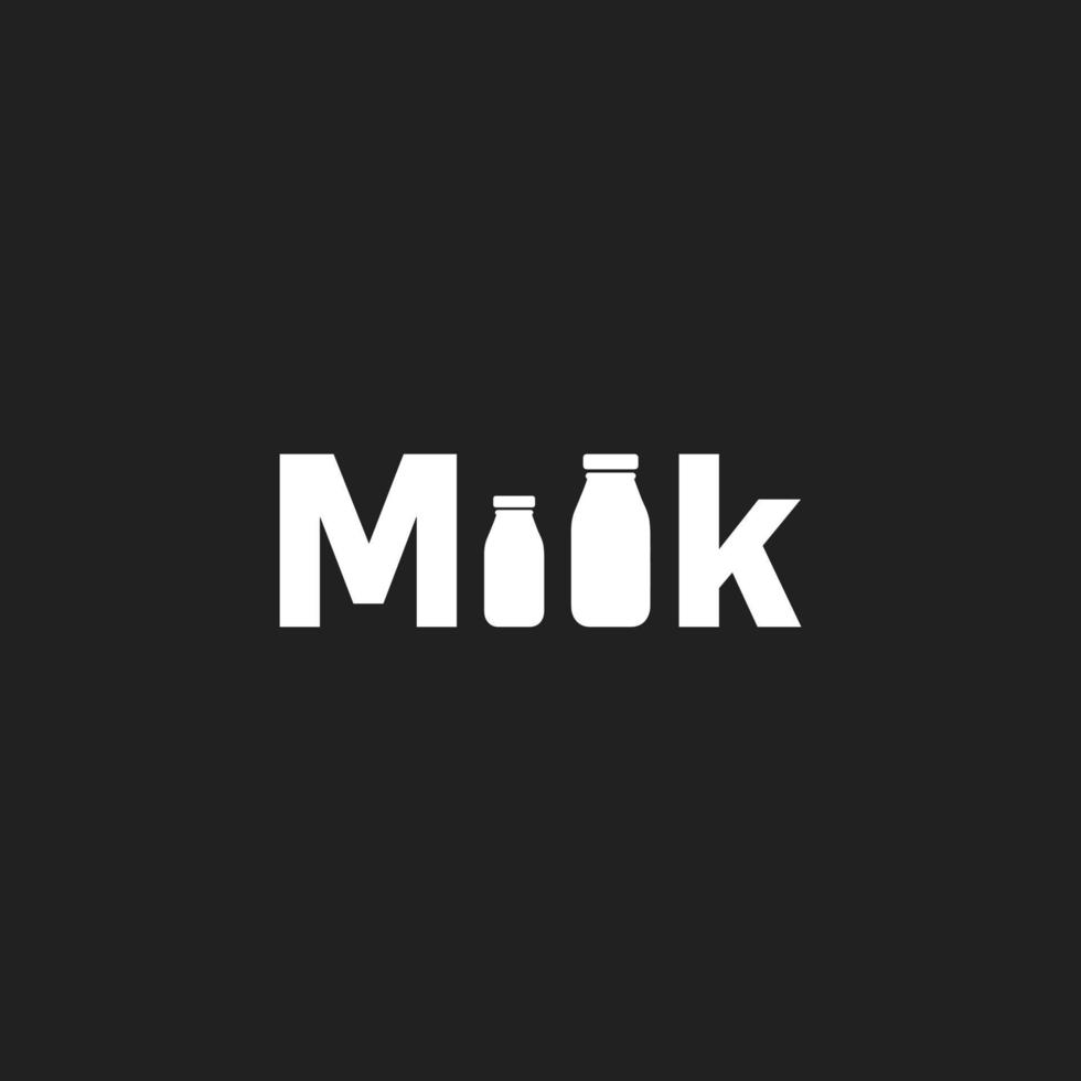 o design de vetor de logotipo de leite