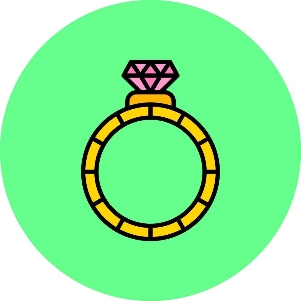 design de ícone criativo de anel vetor