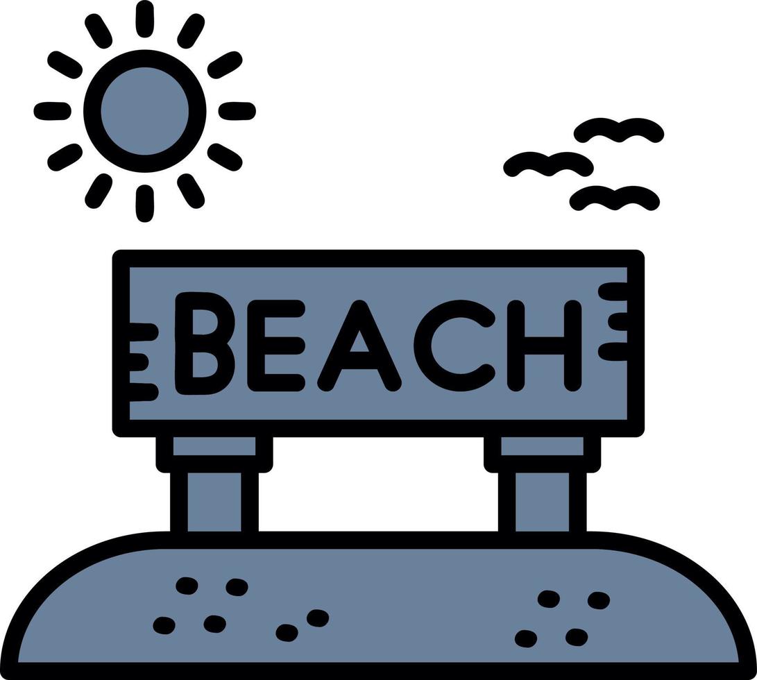design de ícone criativo de praia vetor