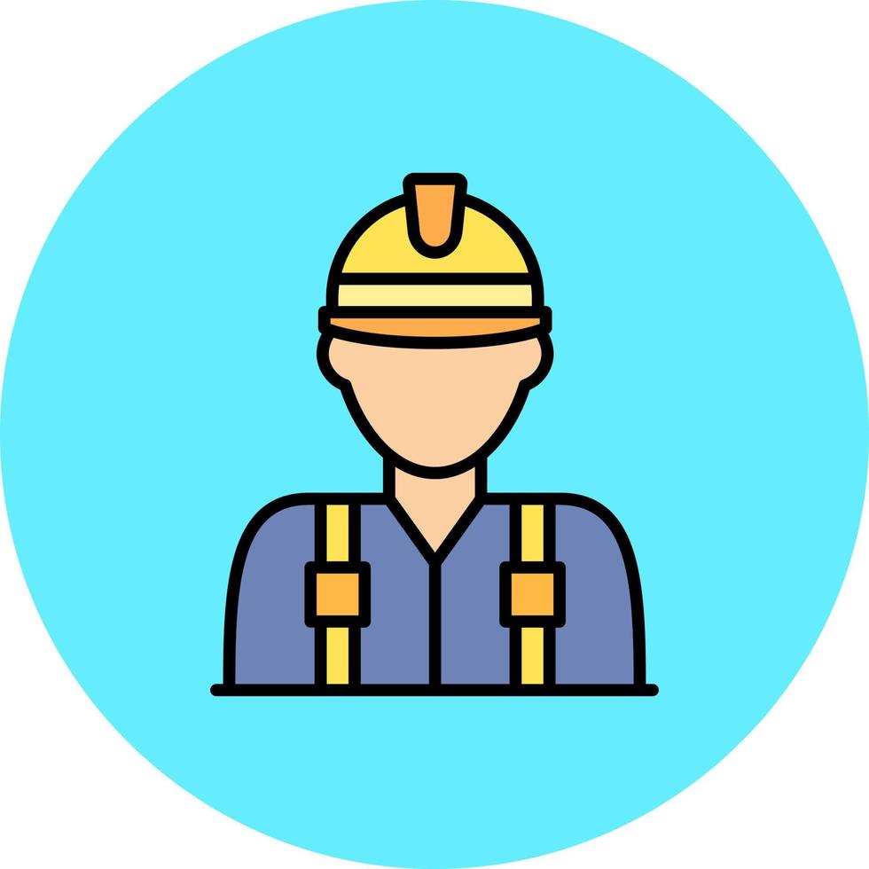 design de ícone criativo de trabalhador vetor