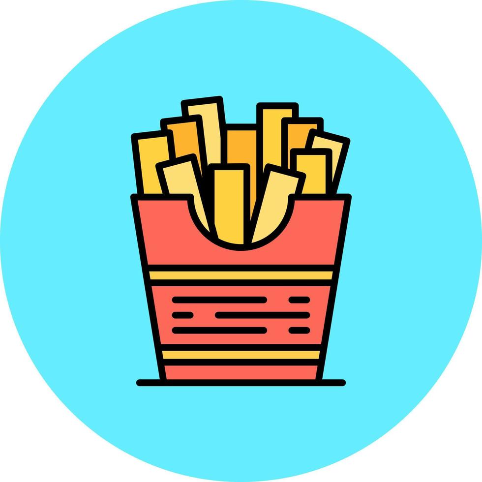 design de ícone criativo de batatas fritas vetor