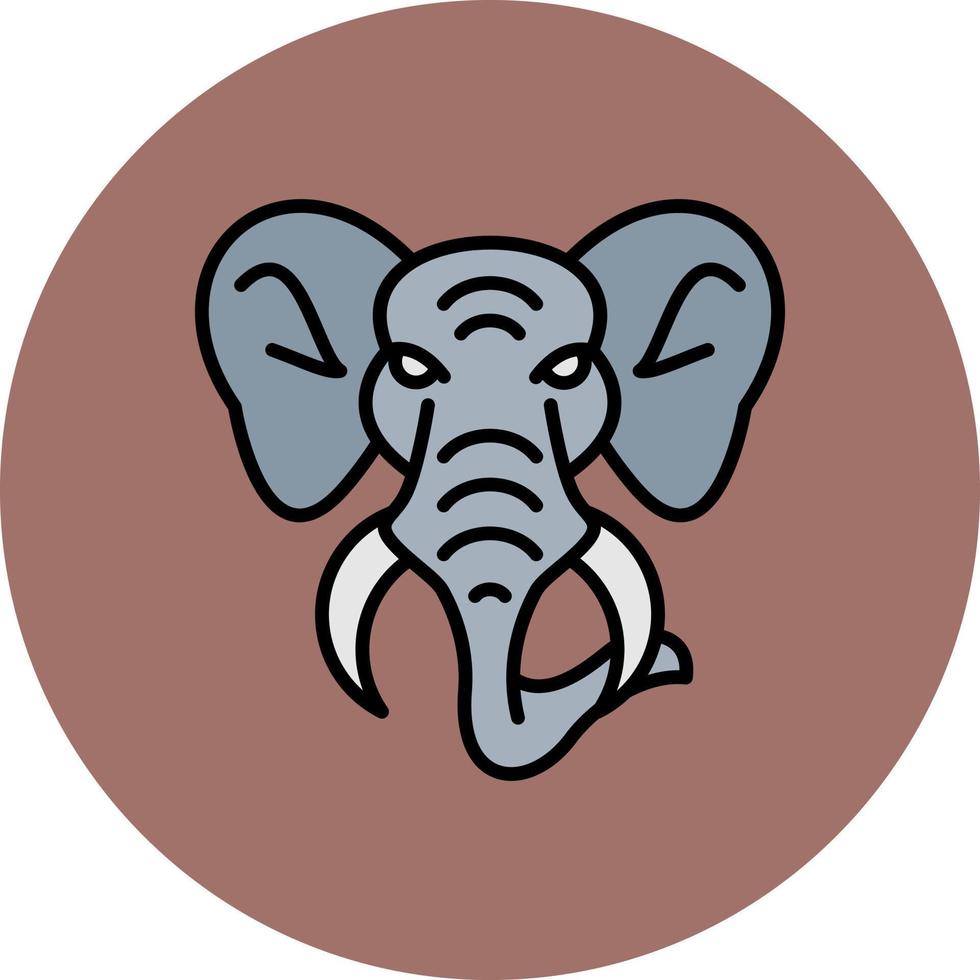 design de ícone criativo de elefante vetor