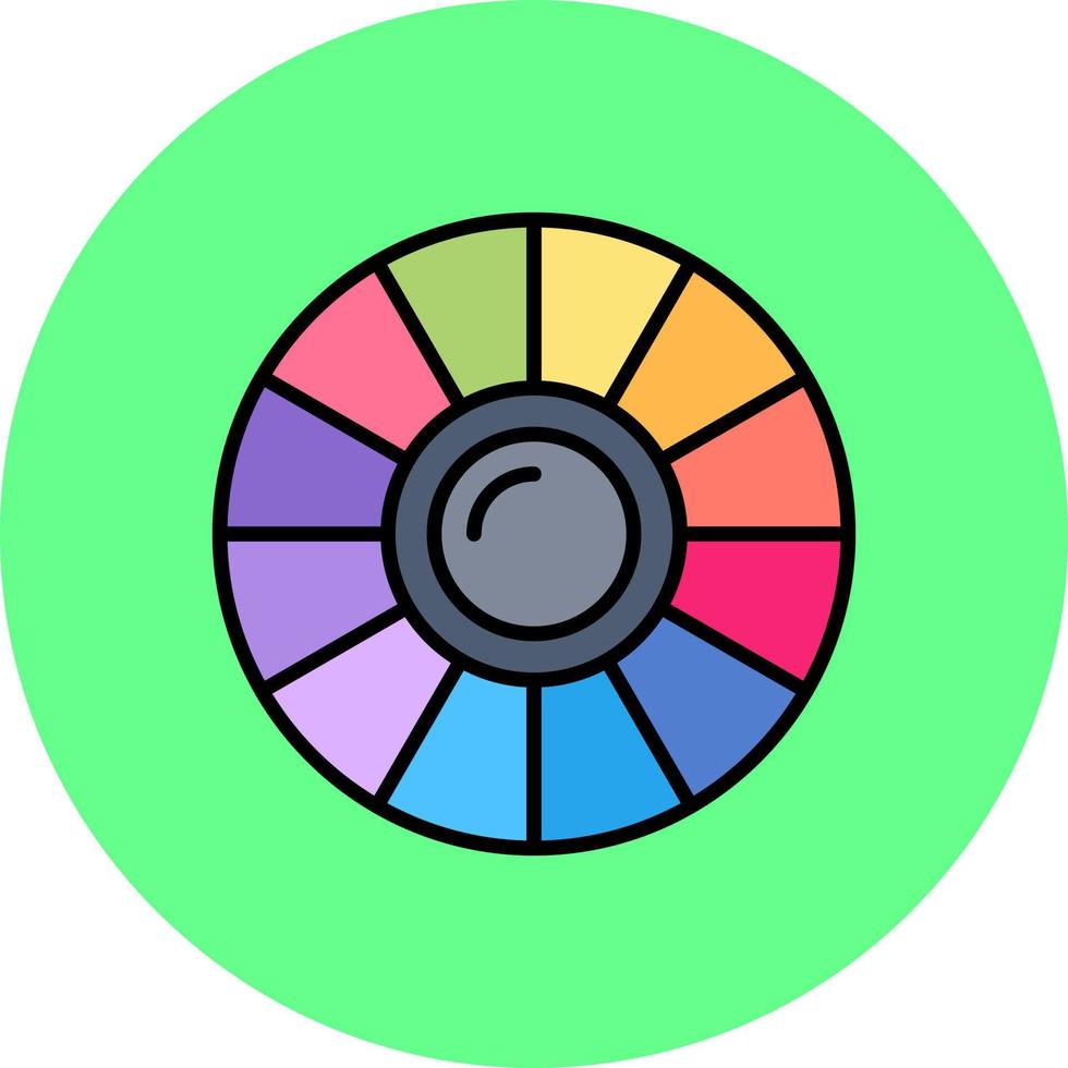 design de ícone criativo de círculo de cores vetor